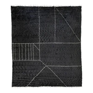 Modern Oversize Moroccan Style Handmade Abstract Wool Rug by Apadana