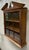 American Vintage Solid Wood Hanging Wall Cabinet / Curio & Brass Eagle Finial For Sale - Image 3 of 17