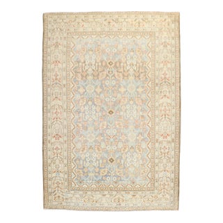 Early 20th Century Light Blue Persian Malayer Rug For Sale