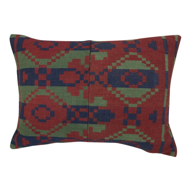 Southwestern Style Wool Blanket Pillow For Sale