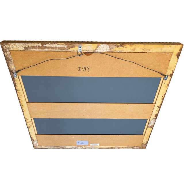 Early 21st Century Early 21st Century Harrah’s Las Vegas Gold-Tone Rope-Twist Framed Wall Mirror — Preowned For Sale - Image 5 of 6