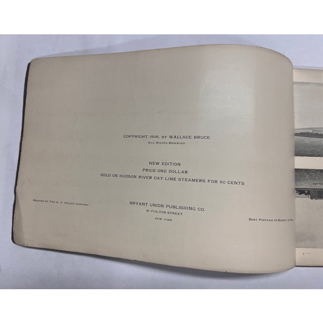 Shabby Chic 1906 Panorama of the Hudson Book For Sale - Image 3 of 14