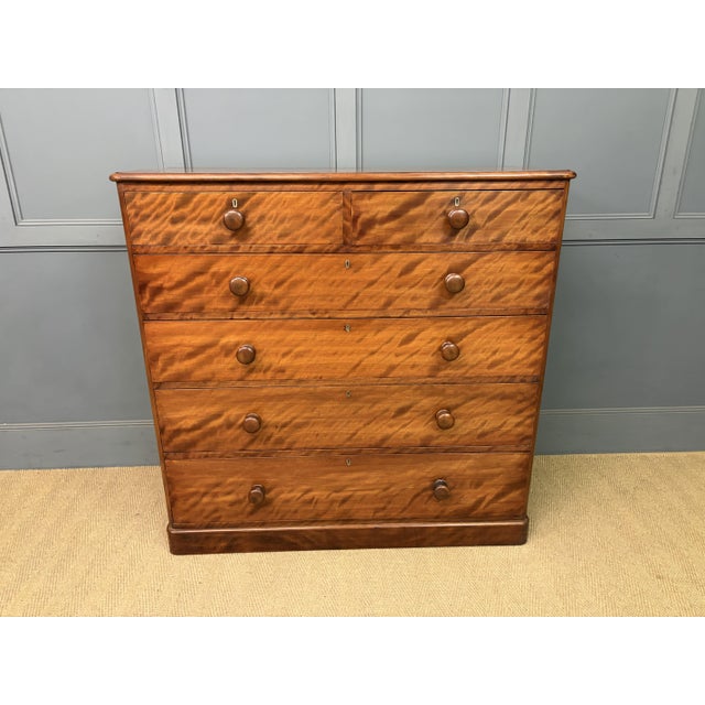A splendid early Victorian period chest of drawers by Heal & Son of London. Of generous proportions and of excellent...