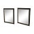 Regency Style Distressed Black & Gold Frame Rectangular Beveled Mirrors - a Pair For Sale