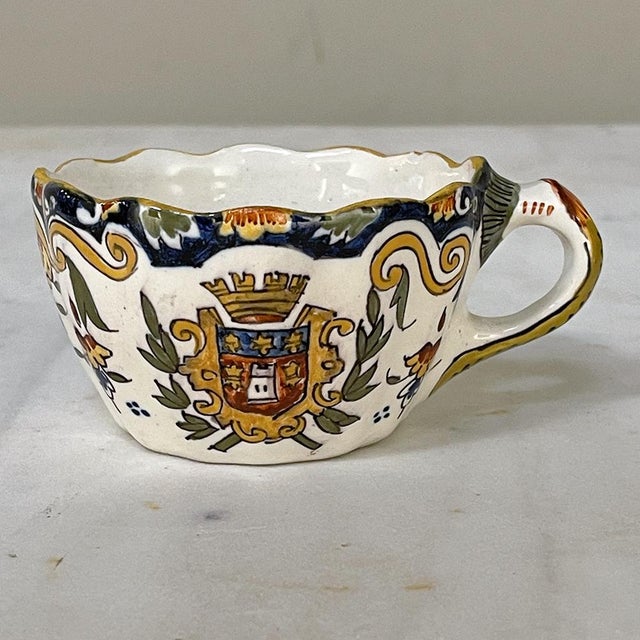 Late 19th Century 19th Century French Faience 8 Piece Hand-Painted Tea Service For Sale - Image 5 of 18
