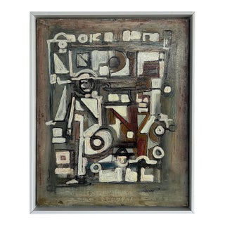 Abstract Mixed Media Oil Painting by Jadden Massanet For Sale