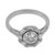 Contemporary Art Deco Inspired Diamond Target Platinum Ring, Size 7.75 For Sale - Image 3 of 6