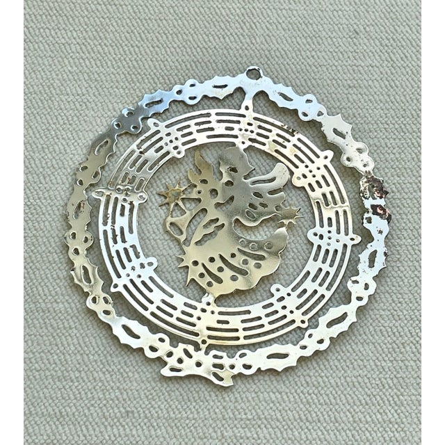 Contemporary Vintage Christmas Angel Ornament - Plated Brass - Christmas Fantasy For Sale - Image 3 of 5