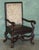 Antique Victorian Carolean Mahogany and Leather Throne Armchairs, 1880, Set of 2 For Sale - Image 3 of 18