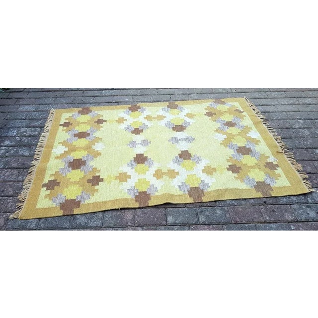 Mid-Century Modern Swedish Rölakan Carpet by Alice Wallebäck 1950s For Sale - Image 3 of 3