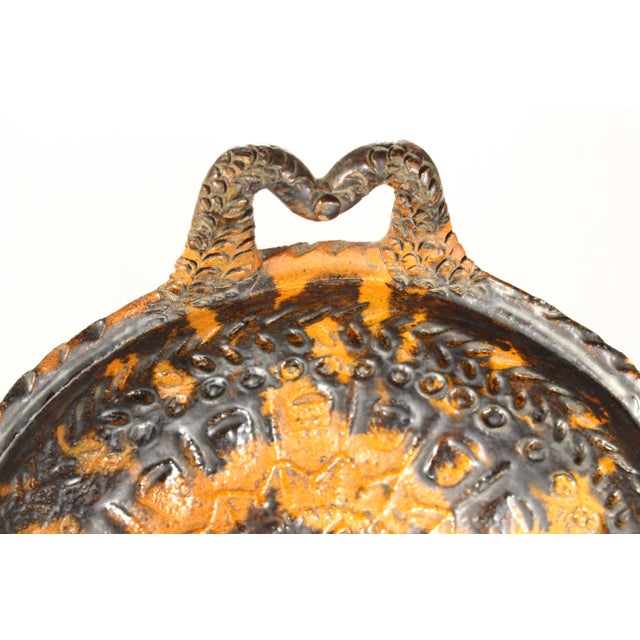 Ceramic Circa 1900 Barrio De La Luz Puebla Pottery Bowl Tortoiseshell Glaze Barro Vidriado For Sale - Image 7 of 17