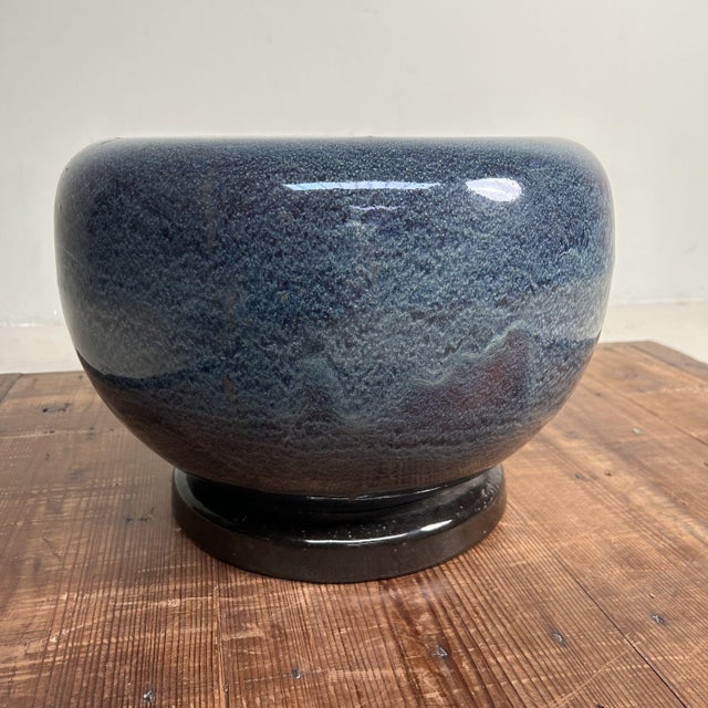 ​Japanese Glazed Ceramic Plant Stand, 1960s For Sale - Image 15 of 18