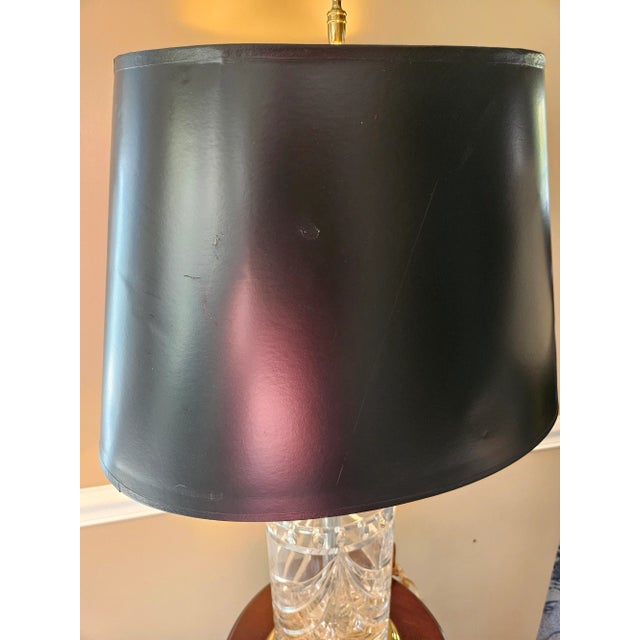 Transparent Waterford Overture Table Lamp in Cut Crystal and Brass For Sale - Image 8 of 11