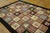 American 1930s Multicolor Geometric Folk Art American Hooked Rug 6' X 8'4" Handknotted Wool Carpet For Sale - Image 3 of 11
