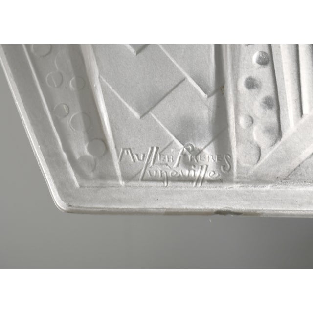 Silver Pair of 1930s Muller Freres French Art Deco Geometric Stepped Wall Sconces - 2 Pairs Available For Sale - Image 8 of 8
