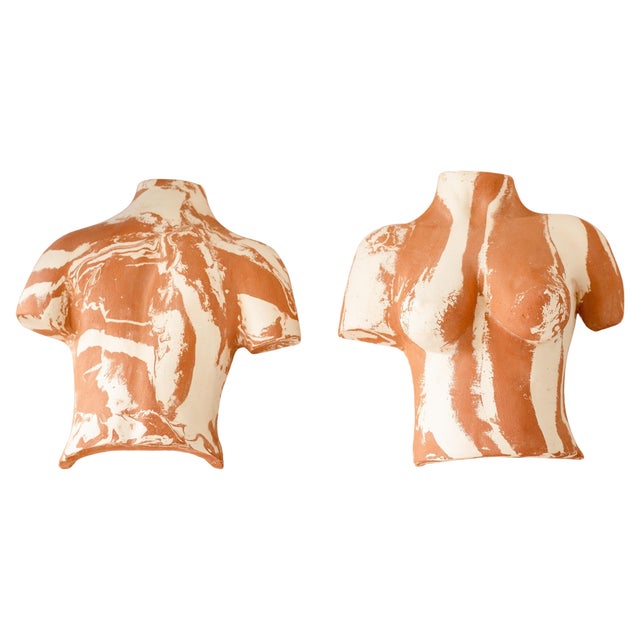 Terracotta Brut Body Sconces by Di Fretto, Set of 2 For Sale