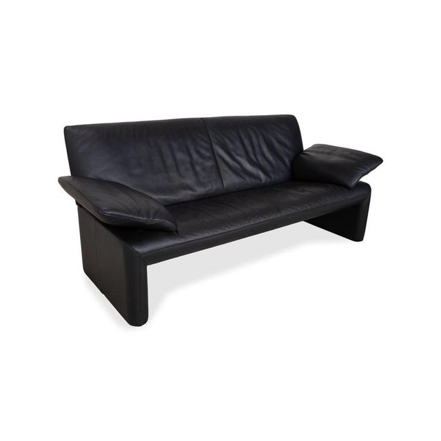 Leather Two-Seater Black Sofa with Manual Function by Jori Linea For Sale - Image 4 of 15