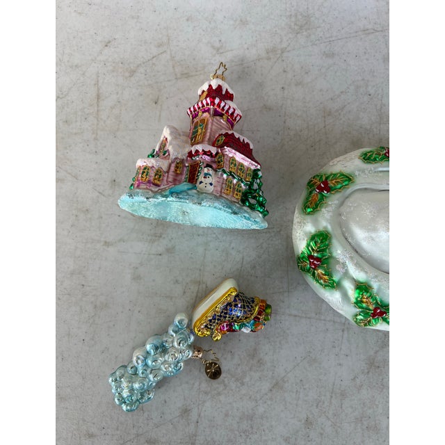 Traditional Christopher Radko Santa's Midnight Magic Sleigh- 3 Pieces For Sale - Image 3 of 5