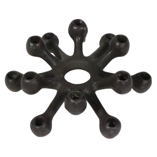Classic Jens Quistgaard for Dansk Spider candlestick, in very good, original, clean and ready to use condition.