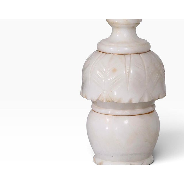 Mid 20th Century Vintage Alabaster Table Lamps - a Pair For Sale - Image 5 of 13