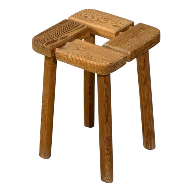 Olof Ottelin Attr., Finnish Mid-Century Modern, Stool, Pine, Finland, 1950s For Sale