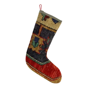Turkish Kilim Rug Christmas Stocking