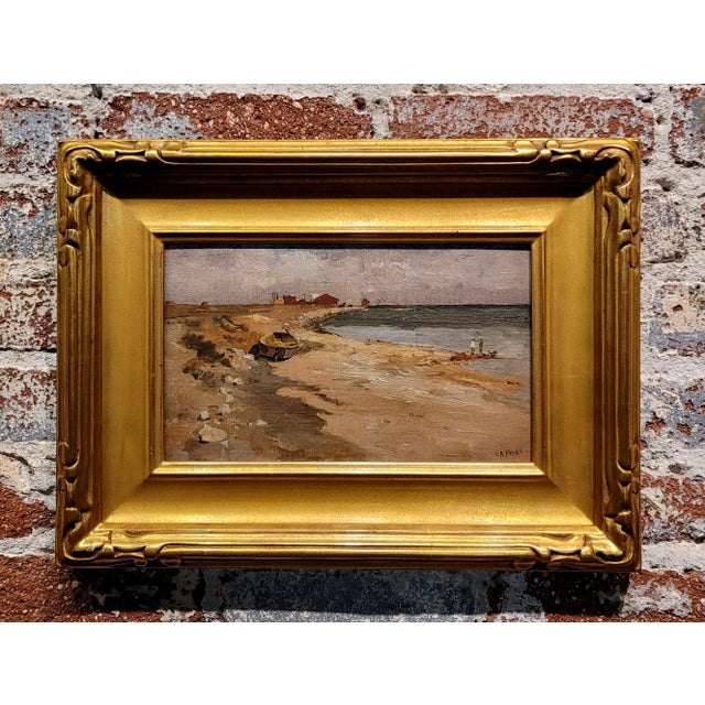 Charles Fries -c.1910s View of Coronado Peninsula in S. Diego-Oil painting California Impressionist - Oil painting on...