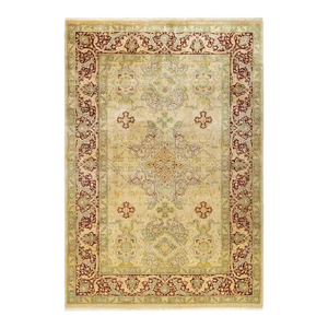 Mogul, One-of-a-Kind Hand-Knotted Area Rug in Ivory, 6' 3" x 8' 10"