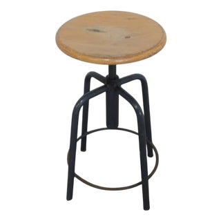 Vintage Four-Foot Swivel Stool, 1960s For Sale