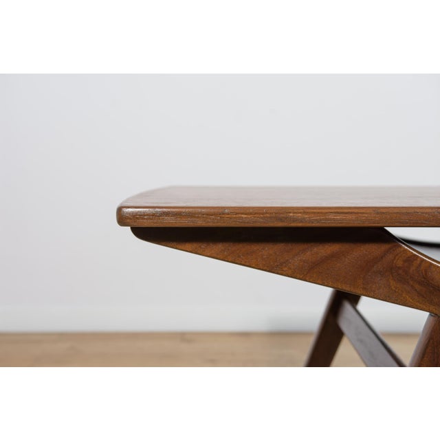 Brown Mid-Century Teak Coffee Table, Denmark, 1960s For Sale - Image 8 of 12