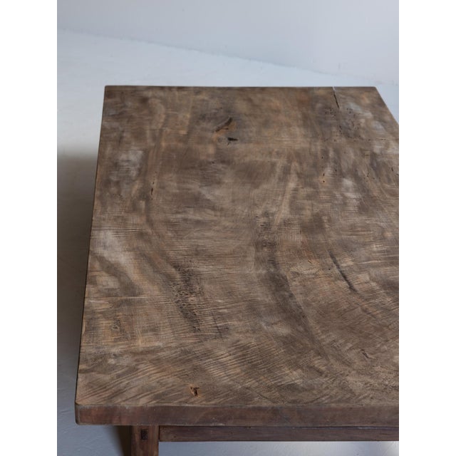 Japanese Old Wooden Low Table/Wabisabi Coffee Table/1868-1920 For Sale - Image 11 of 12