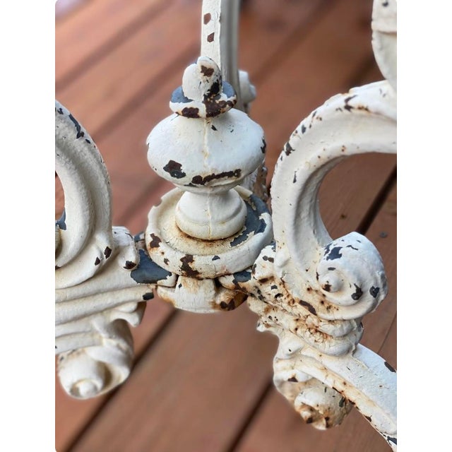 French Antique Cast Iron Ornate Table Base French Farm For Sale - Image 3 of 7