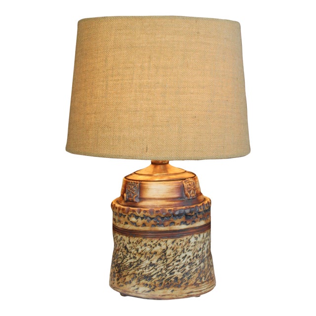 Mid 20th Century Roland Zobel Influence Ceramic Lamp For Sale