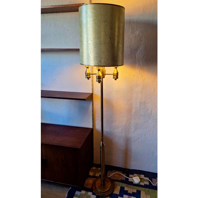 Mid-Century Modern Brutalist Brass Four-Light Floor Lamp, 1960s For Sale - Image 14 of 18
