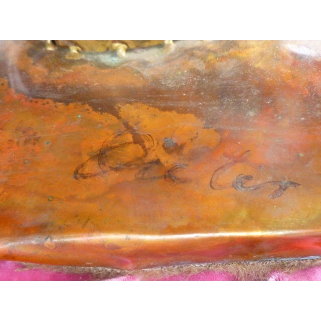 Brass 1970's Brutalist Dieter Torch Cut Brass & Copper Multiple Mushroom Lamp For Sale - Image 8 of 13