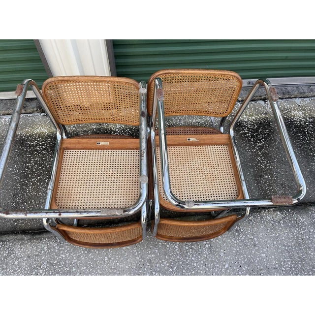 Klaus Nienkamper Knoll International Vintage Cantilever Chairs, Chrome Tube Cane For Sale - Image 12 of 12