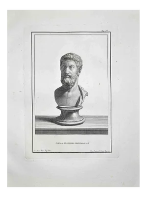Francesco Cepparoli, Ancient Roman Bust, Etching, Late 18th-Century