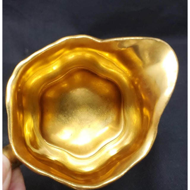 Ceramic Vintage Wheeling Decorating Company WDC Ransom Creamer and Sugar Bowl Doves Roses Daisies For Sale - Image 7 of 16