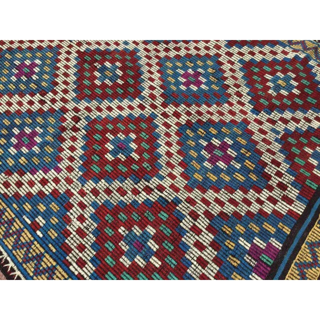 Vintage Turkish Kilim Rug, 64" X 90.5" 009 For Sale - Image 4 of 9
