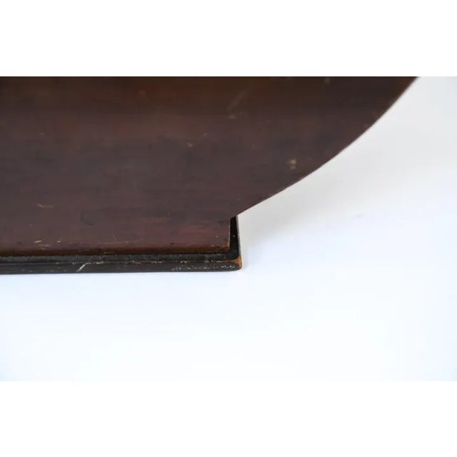 Brown Antique 19th Century English Regency Mahogany Sleigh Form Cheese Coaster Centerpiece For Sale - Image 8 of 11