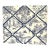 Custom Upholstered Blue and White Toile French Memory Board Bulletin Board With Navy Grosgrain Ribbon For Sale