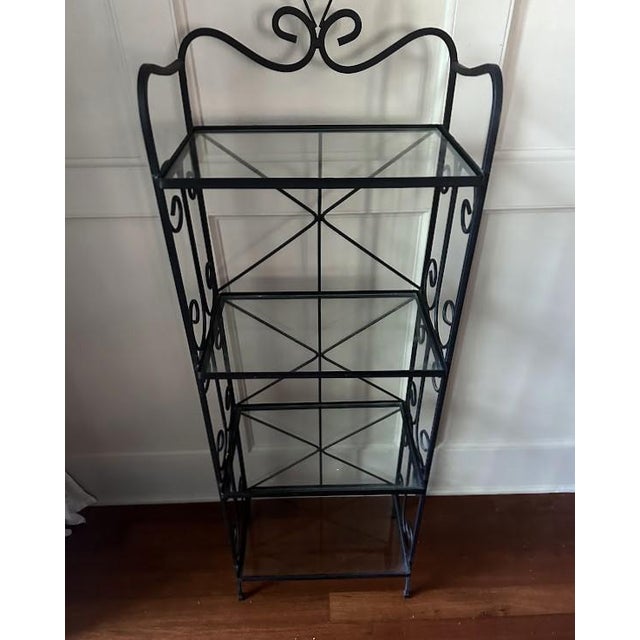 Vintage Black Metal Étagère For Sale - Image 4 of 6
