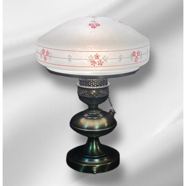 1920s 1920s Brass Table Lamp With Dome Shade For Sale - Image 5 of 9