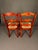 French Country Late 20th Century Country French Style Cabriole Leg Ladder Back Side Chairs, Pair For Sale - Image 3 of 10