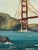 Golden Gate Bridge Oil Painting San Francisco California Miniature Coastal Landscape c.1980 Signed by Jean Bowler For Sale - Image 9 of 18