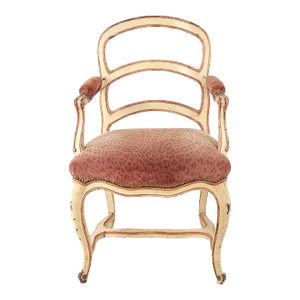 Painted and Upholstered Louis XV Provincial Chair, France, 18th Century