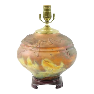 Late 20th Century Kerry Gonzalez Pottery Lamp