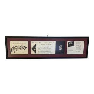 Signed Edward Gorey Framed Artwork Circa 1966 For Sale