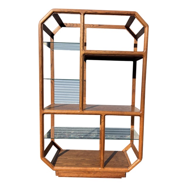 Vintage Mid Century Modern Etagere Wall Shelf Unit Free Standing For Sale