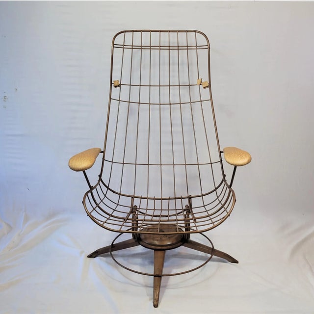 Vintage Mid Century Modern Homecrest High Back Lounge Chair Rocker